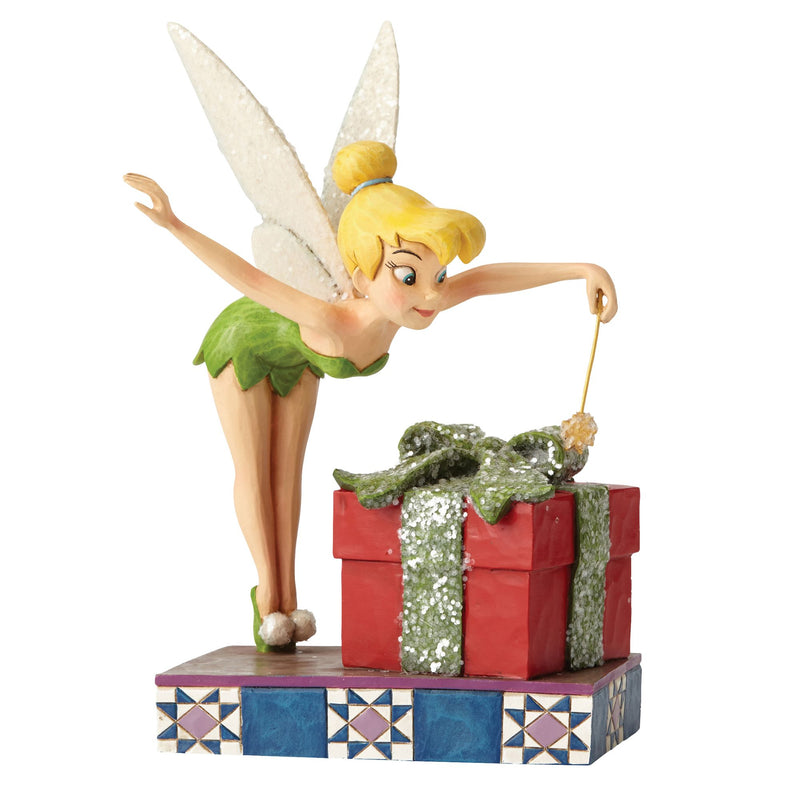 Figurine Fée Clochette et un cadeau de noël - Disney Traditions