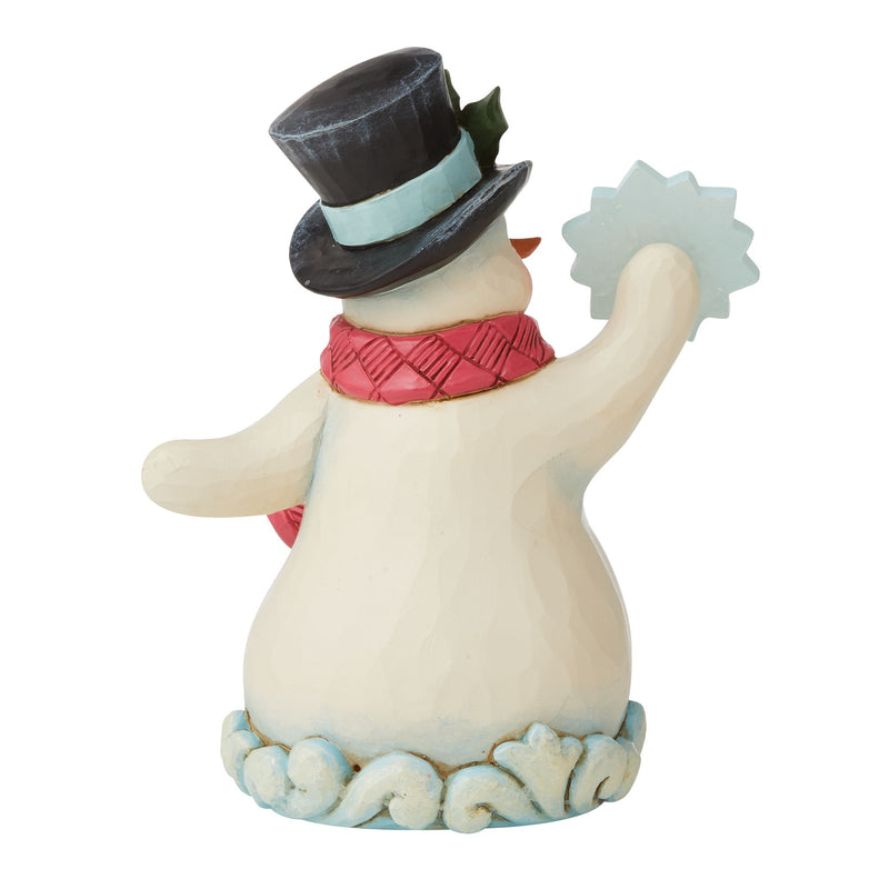 Figurine petit bonhomme de neige avec flocon - Heartwood Creek