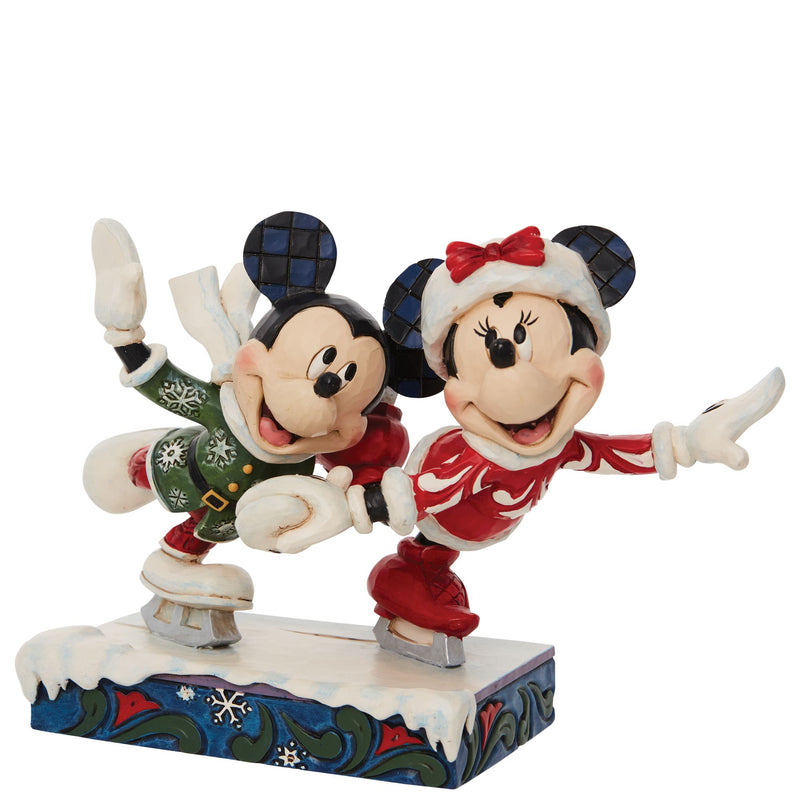 Figurine Mickey et Minnie Patin à glace - Disney Traditions