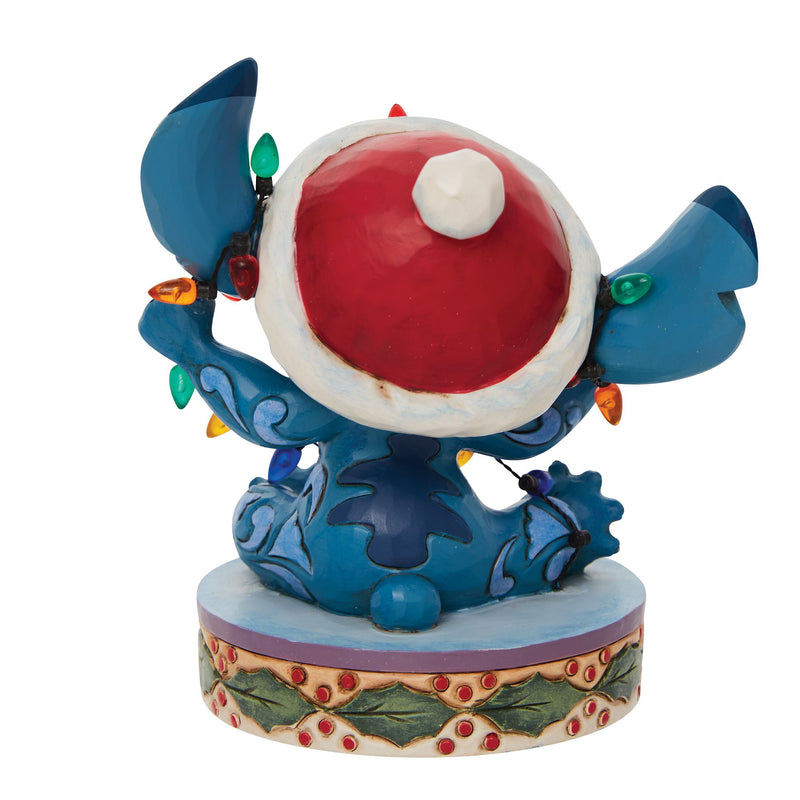 Figurine Stitch avec guirlandes - Disney Traditions