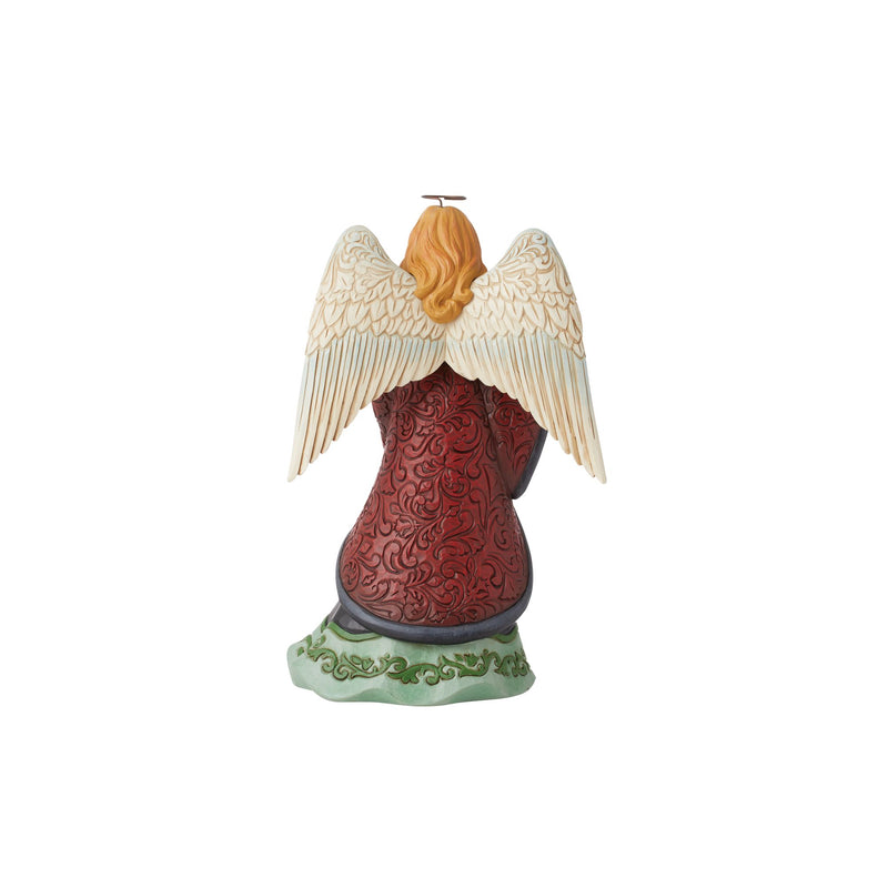 Figurine Ange avec Couronne de Noël - Heartwood Creek