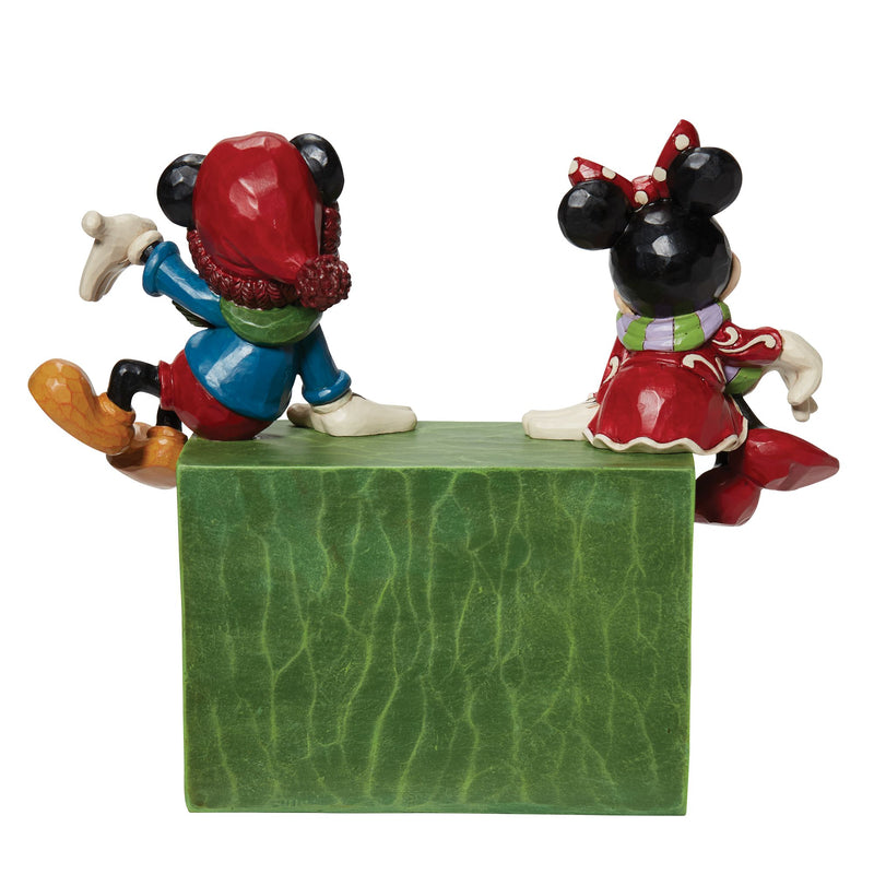 Figurine  Mickey et Minnie sur un calendrier perpétuel - Disney Traditions