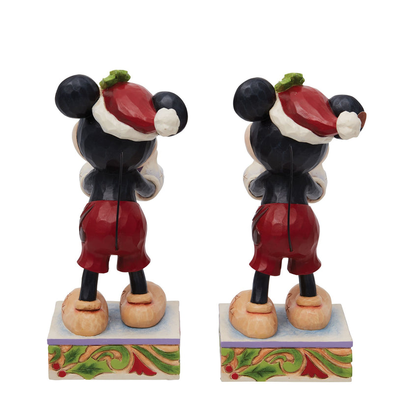 Figurine Mickey tenant un cadeau - Disney Traditions