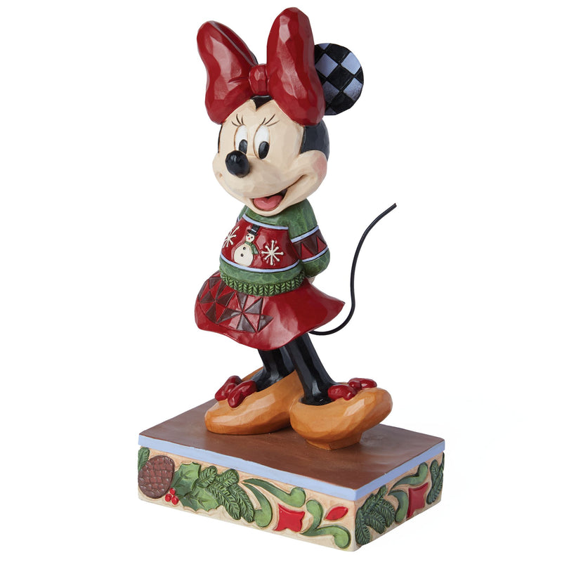 Figurine Minnie Pull de Noël - Disney Traditions