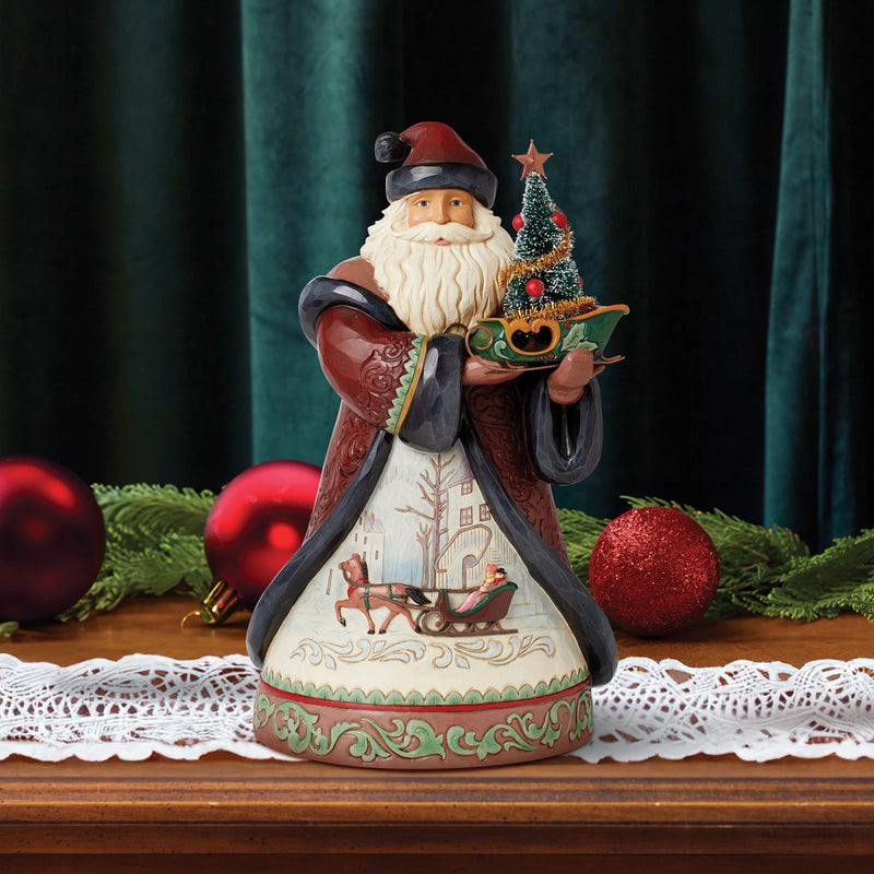 Figurine Père Noël Sapin Traineau - Heartwood Creek