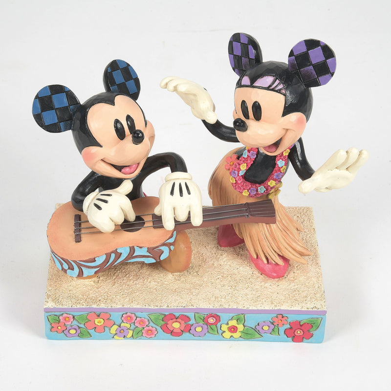 Figurine Mickey et Minnie Hawaii - Disney Traditions