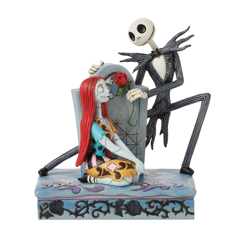 Figurine Jack et Sally sur une Tombe - Disney Traditions