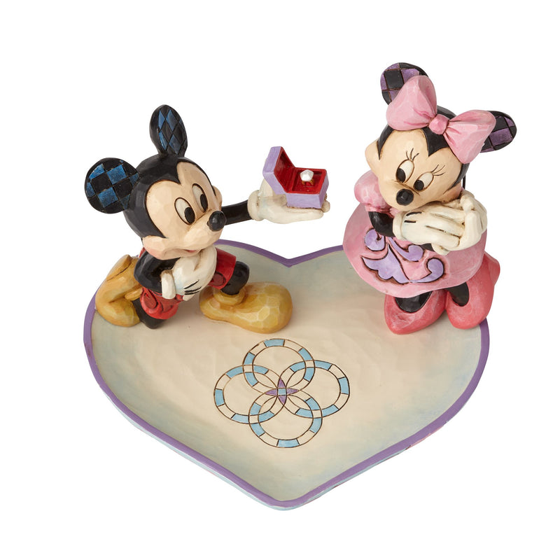 Figurine Mickey et Minnie fiançailles - Disney Traditions