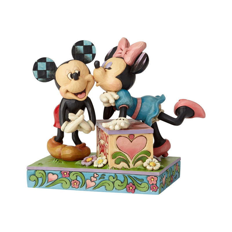 Figurine Mickey et Minnie baiser - Disney Traditions
