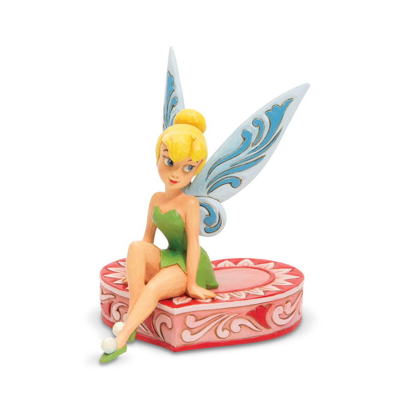 Figurine Fée Clochette assise sur un cœur  - Disney Traditions