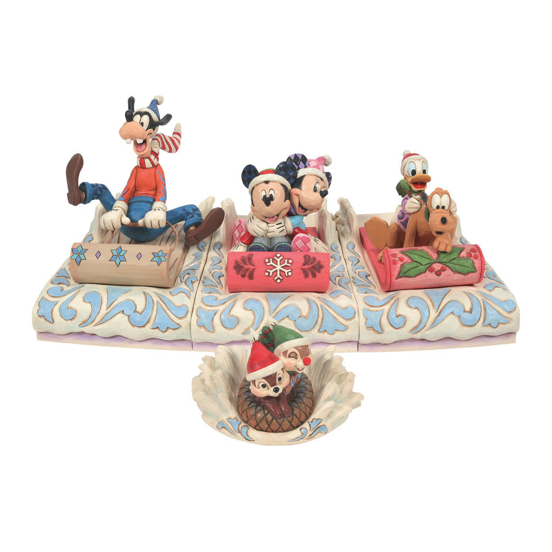 Figurine Tic et Tac font de la luge - Disney Traditions