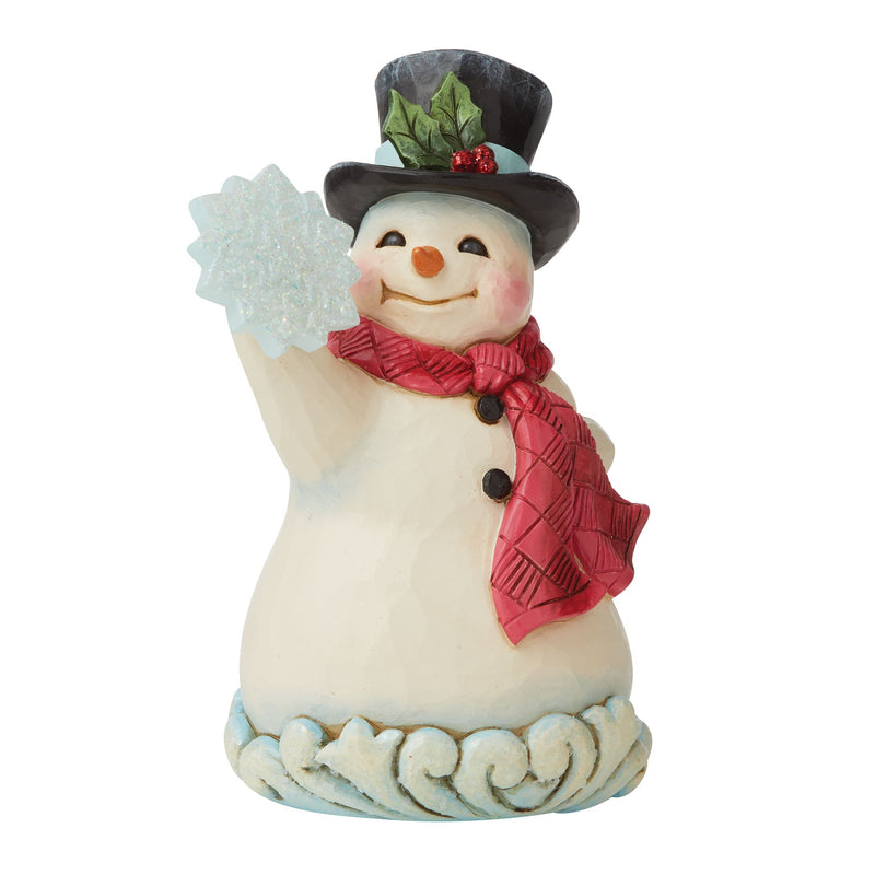 Figurine petit bonhomme de neige avec flocon - Heartwood Creek