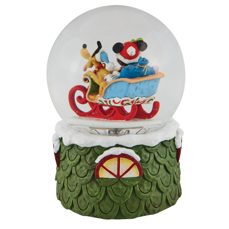 Boule neigeuse Mickey et Pluto Noël - Disney Traditions