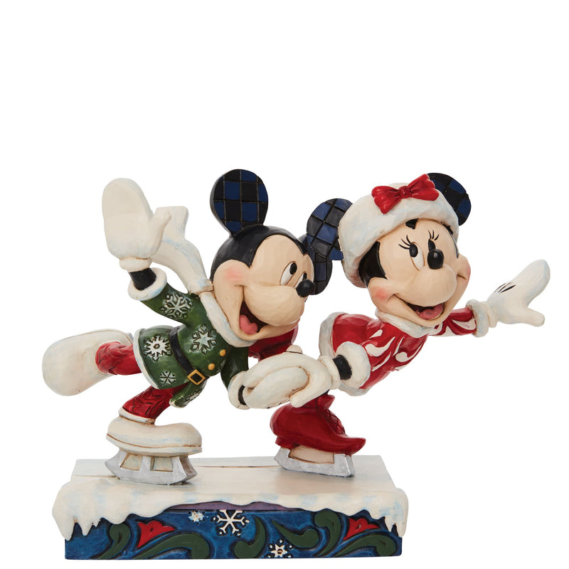 Figurine Mickey et Minnie Patin à glace - Disney Traditions