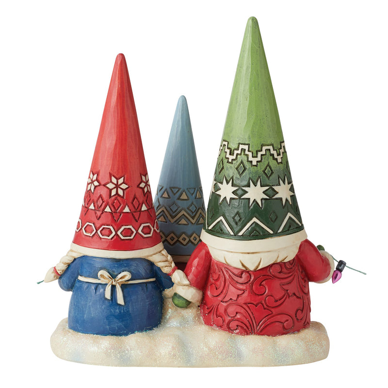 Figurine famille de Gnomes de Noël - Heartwood Creek