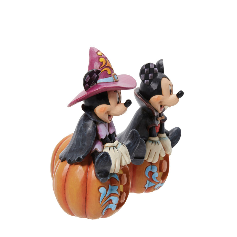 Figurine Mickey et Minnie Mouse Citrouilles Boo - Disney Traditions