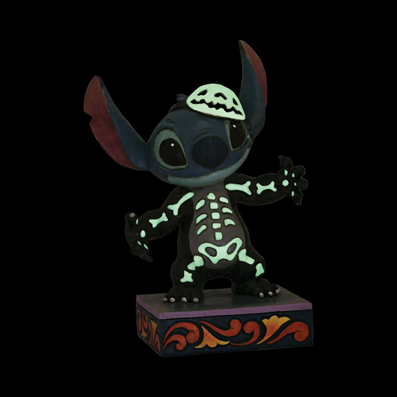 Figurine Stitch Squelette Halloween Phosphorescent - Disney Traditions